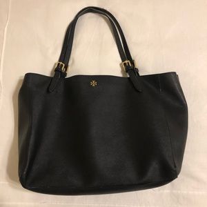 Tory Burch Black York Leather Tote with Dust Bag!